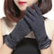 New Female Autumn Winter Warm Gloves, Fleece Lined Thermal Full Finger, Women Cotton Touch Screen Gloves