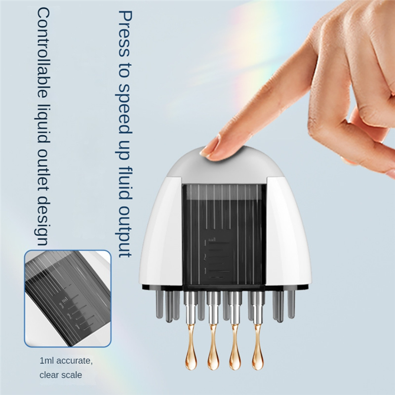 Vibrating Scalp Comb For Hair Growth Applicator Liquid Serum Oil Nourish Mini Scalp Medicine Comb W 2