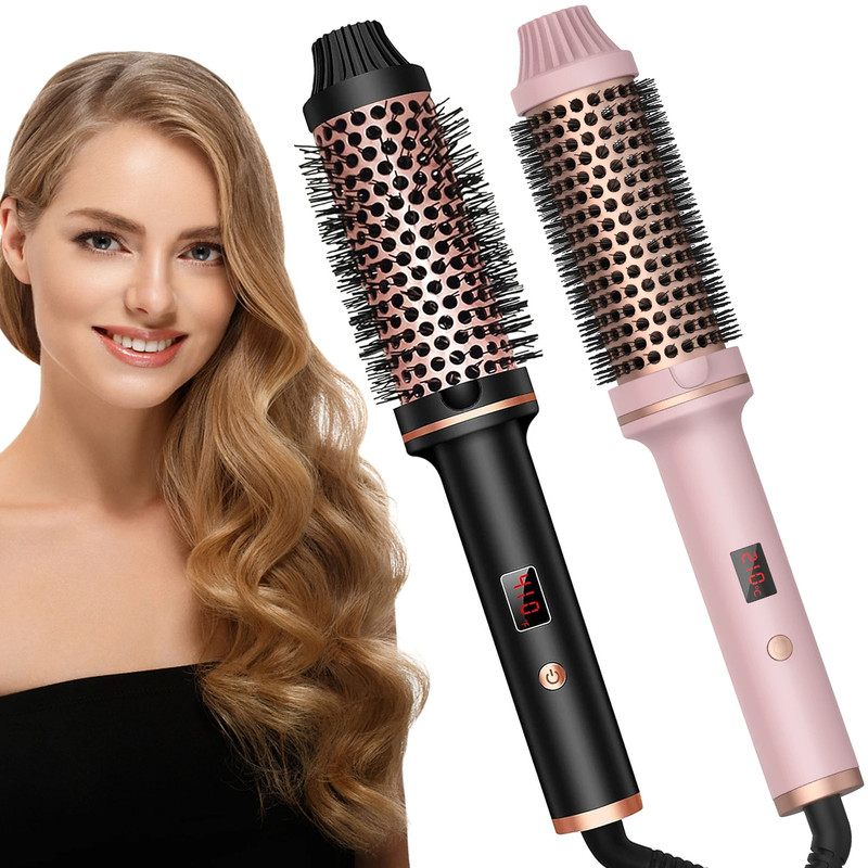 Valentine Gift Electric Hair Brushes, Heated Anti-Scald Thermal Brush, Professional Hair Curler Straightener Hot Comb
