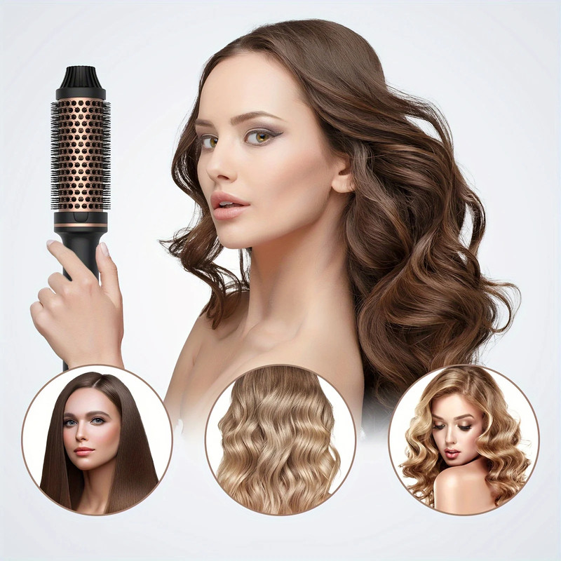 Valentine Gift Electric Hair Brushes, Heated Anti-Scald Thermal Brush, Professional Hair Curler Straightener Hot Comb