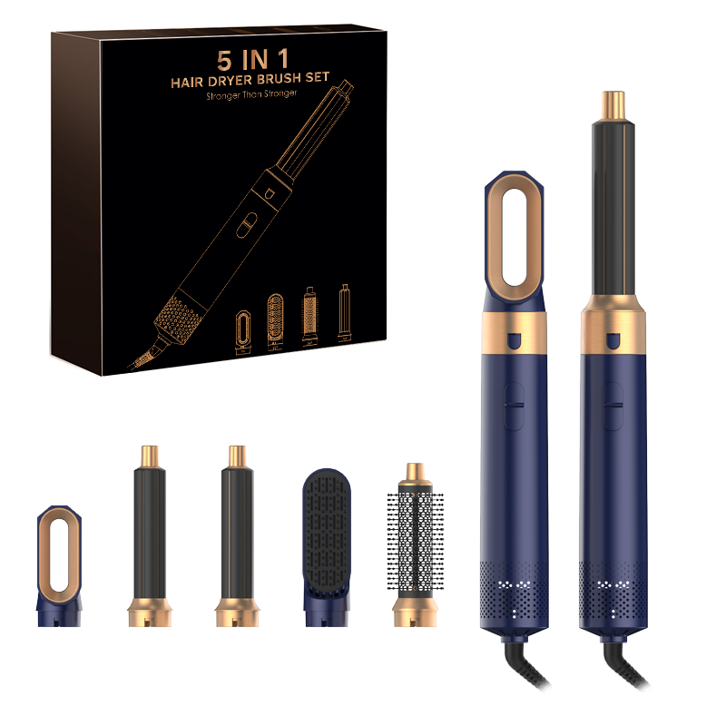 Professional Air Hair Styler, Low Noise Hair Tool, Curling Straightening System, Hair Drying Hot Air Brushes Kit