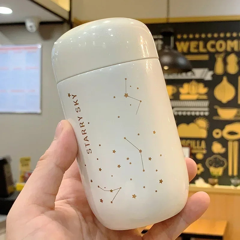 Thermo Bottle Starry Sky Mini Stainless Steel Vacuum Flask Small Capacity Leakproof Coffee Mug 4