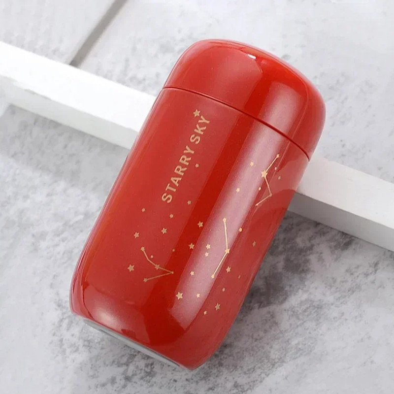 Thermo Bottle Starry Sky Mini Stainless Steel Vacuum Flask Small Capacity Leakproof Coffee Mug 8