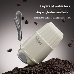 ceramic liner thermos coffee cup, double wall stainless steel, vacuum insulated thermal mug, tumbler gift for coffee