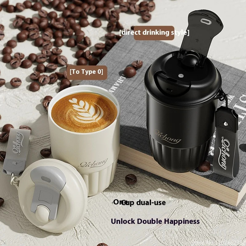 Ceramic Liner Thermos Coffee Cup, Double Wall Stainless Steel, Vacuum Insulated Thermal Mug, Tumbler Gift For Coffee