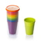 7pcs Rainbow Plastic Cups Set Reusable Travel Water Mug Portable Party Kids Drink Cup 0