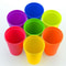 7pcs Rainbow Plastic Cups Set Reusable Travel Water Mug Portable Party Kids Drink Cup 3