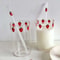 High Borosilicate Strawberry Glass Cup, Cute Nana Milk, Water Drinking Glass with Straw, Thickened