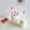 High Borosilicate Strawberry Glass Cup, Cute Nana Milk, Water Drinking Glass with Straw, Thickened