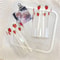High Borosilicate Strawberry Glass Cup, Cute Nana Milk, Water Drinking Glass with Straw, Thickened