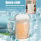 Home Handle Freezer Beer Mug Double Layer Frozen Cup Transparent PET Thickened Beer Mugs 2