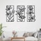 3 Piece Floral Metal Wall Sculptures Classic Iron Wall Art Decor For Bedroom Elegant Modern Flower 2
