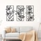 3 Piece Floral Metal Wall Sculptures Classic Iron Wall Art Decor For Bedroom Elegant Modern Flower 4