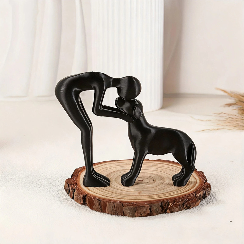 Abstract Art Figurines Interactive Human And Pet Sculptures Home And Office Decor 2