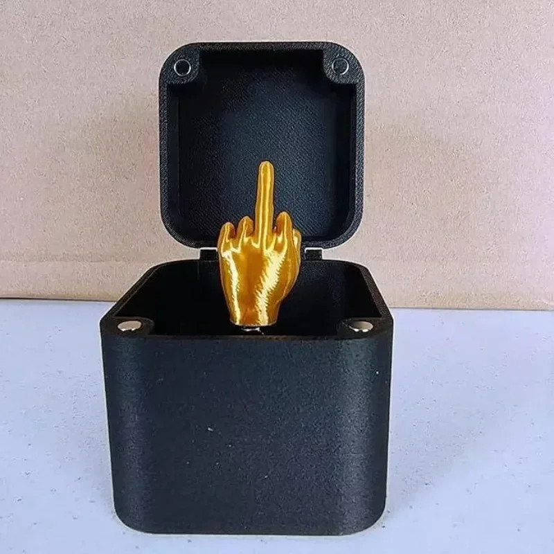 Out Of The Box Popup Middle Finger Novelty Funny Prank Gift Creative Desk Home Decor Christmas Gift 5