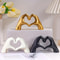 Resin Love Gesture Sculpture Figurines Nordic Desktop Ornament Light Luxury Art Crafts Office Home 0