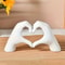 Resin Love Gesture Sculpture Figurines Nordic Desktop Ornament Light Luxury Art Crafts Office Home 3