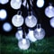Solar Waterproof Bubble Ball String Lights, Outdoor Orb Water Drop Lamps for Patio, Christmas Holiday Party