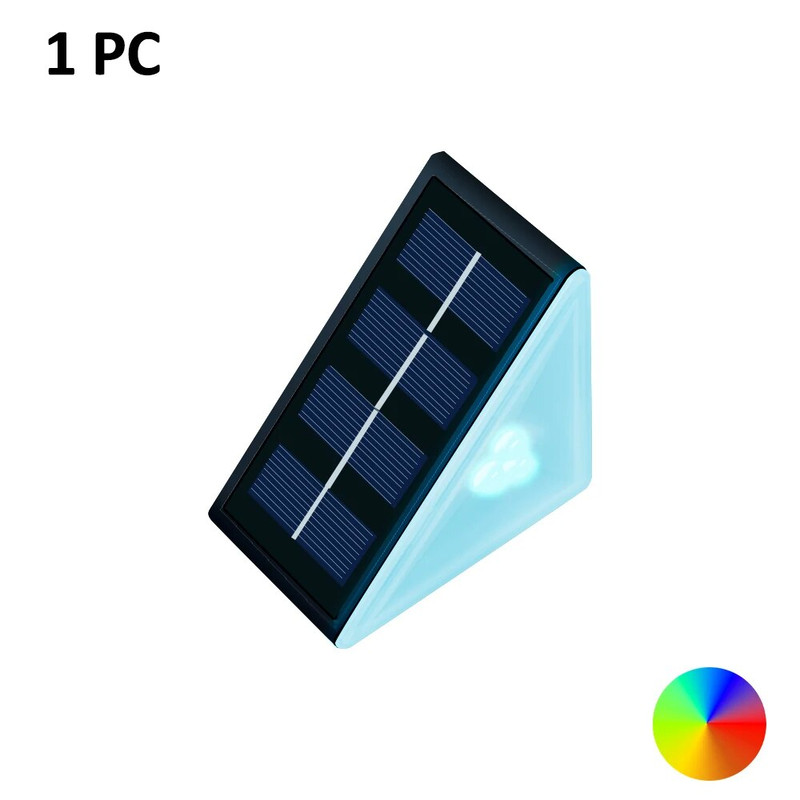 Outdoor Solar Step Lights, Waterproof, Warm White RGB, Auto On Patio Yard Driveway Porch Lighting
