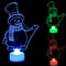 LED Mini Night Lights Snowman Lamp Colorful Flashing Lights Christmas Ornament Birthday Party Decor 7