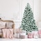 Christmas Tree Premium Snow Flocked Hinged Design Pre Lit Artificial Tree With Lights Holiday Style 3