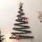 Flocked Christmas Tree, Star Decoration Lights, Pearl Tree Topper, Party Background Wall Arrangement Suitable for Walls