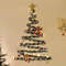 Flocked Christmas Tree, Star Decoration Lights, Pearl Tree Topper, Party Background Wall Arrangement Suitable for Walls
