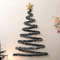 Flocked Christmas Tree, Star Decoration Lights, Pearl Tree Topper, Party Background Wall Arrangement Suitable for Walls