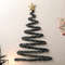 Flocked Christmas Tree, Star Decoration Lights, Pearl Tree Topper, Party Background Wall Arrangement Suitable for Walls