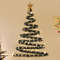 Flocked Christmas Tree, Star Decoration Lights, Pearl Tree Topper, Party Background Wall Arrangement Suitable for Walls