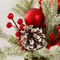 Mini Desktop Christmas Tree Pine Cone Red Berry Decoration 3