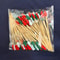 Christmas Fruit Sticks, Disposable Bamboo Sticks for Xmas Ornaments