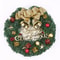Merry Christmas Garland Decoration, Artificial Greenery Wreath for Holiday Decor