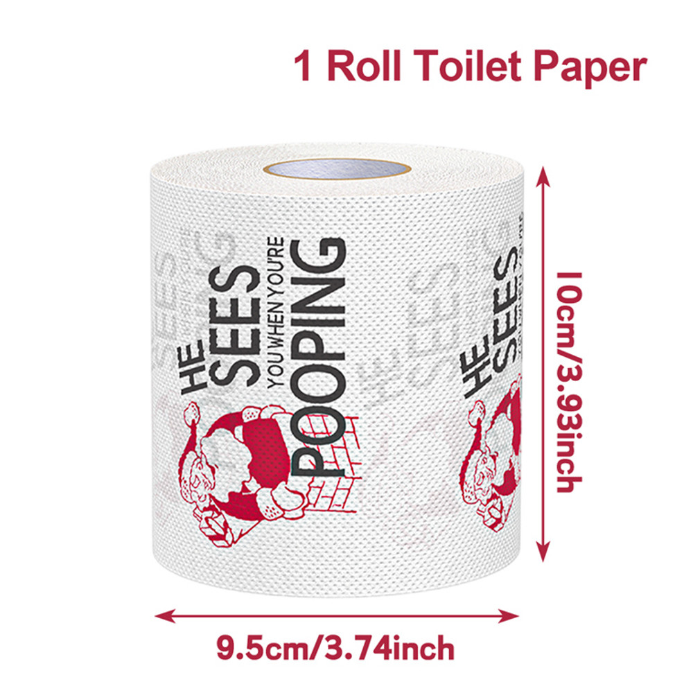 Christmas Toilet Roll Paper, Happy New Year, Xmas Tissue Roll, Christmas Supplies, Napkin Kitchen Tool, Home Decoration