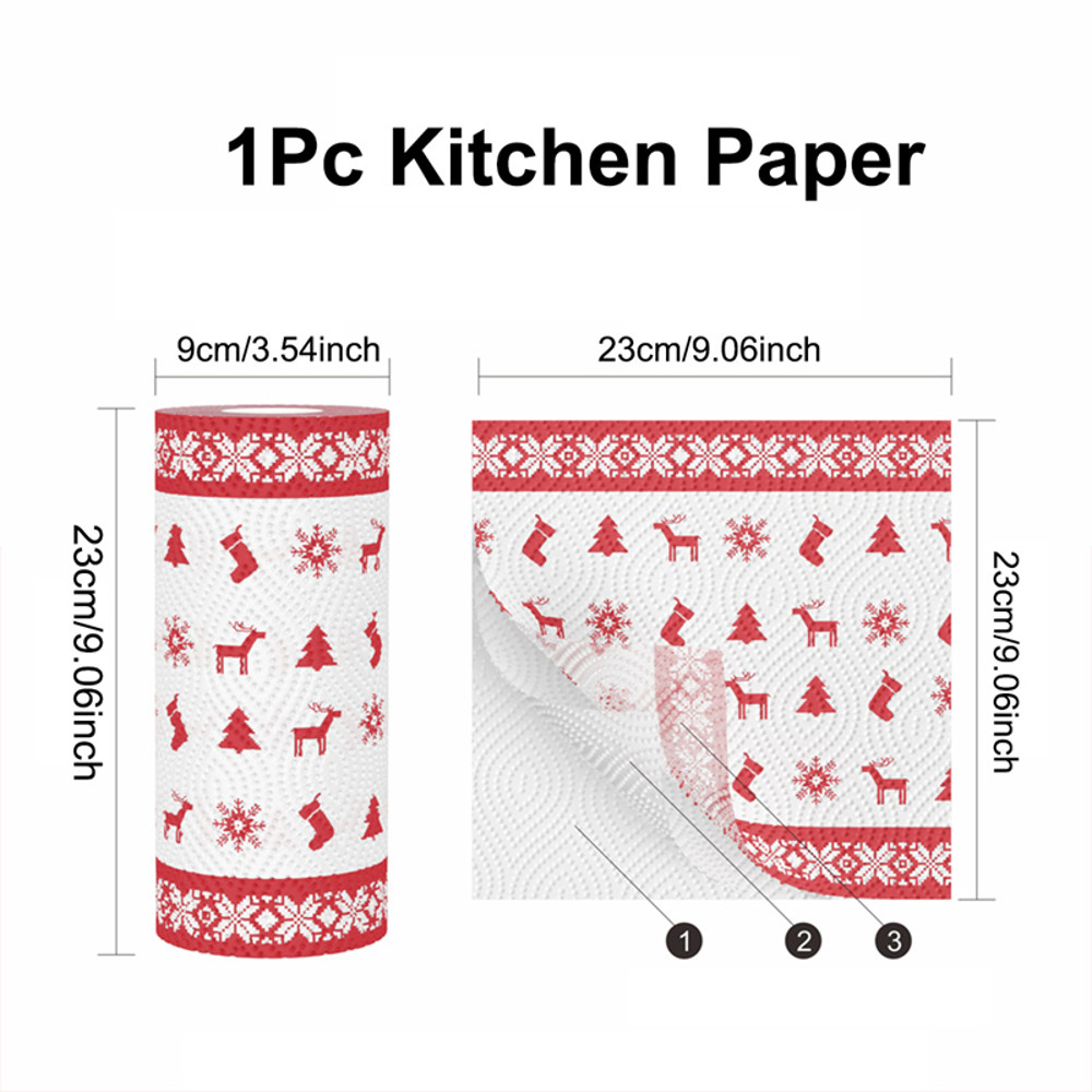 Christmas Toilet Roll Paper, Happy New Year, Xmas Tissue Roll, Christmas Supplies, Napkin Kitchen Tool, Home Decoration