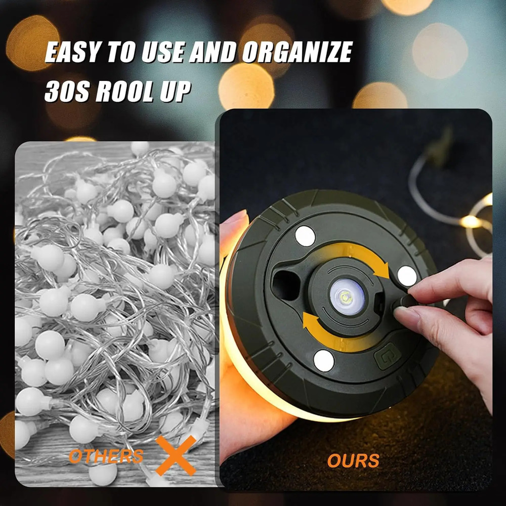 Camping Light LED Reel String Lights Outdoor USB Camping Lamp Recyclable LED Night Light For Garden 2