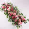 Luxury White Rose Backdrop Artificial Flower Party Stage Floral Wall Arches Decor Row Wedding Table 6