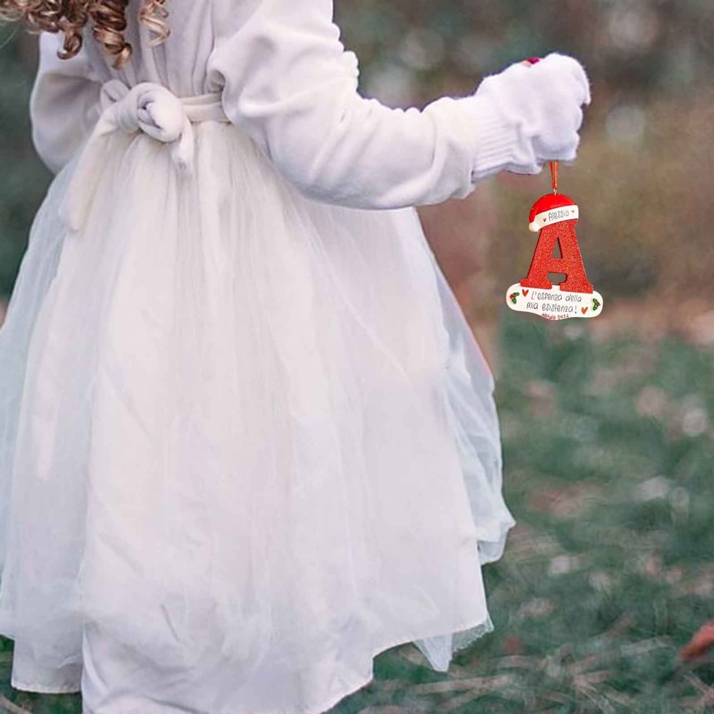 Christmas Tree Decoration Letter Pendant DIY Xmas Holiday Acrylic Ornament For Home Decor 0