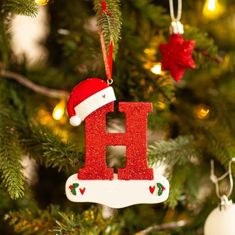 Christmas Tree Decoration Letter Pendant DIY Xmas Holiday Acrylic Ornament For Home Decor 4