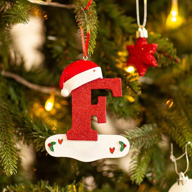 Christmas Tree Decoration Letter Pendant DIY Xmas Holiday Acrylic Ornament For Home Decor 5