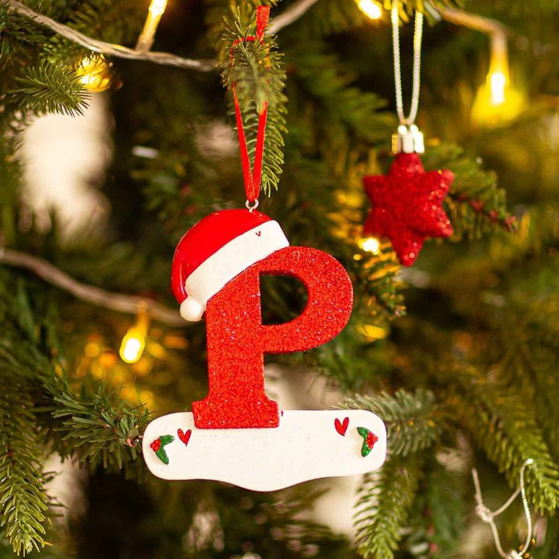 Christmas Tree Decoration Letter Pendant DIY Xmas Holiday Acrylic Ornament For Home Decor 14