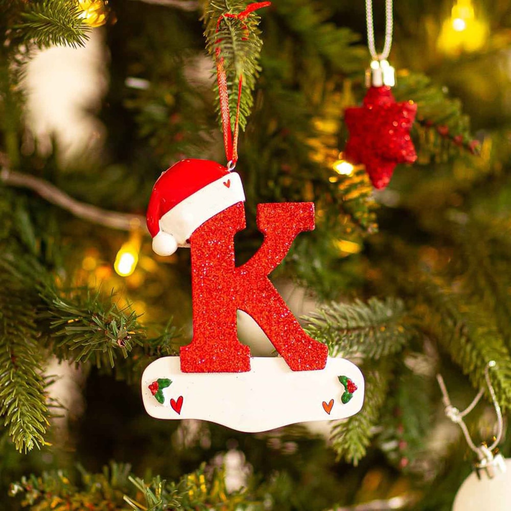 Christmas Tree Decoration Letter Pendant DIY Xmas Holiday Acrylic Ornament For Home Decor 18