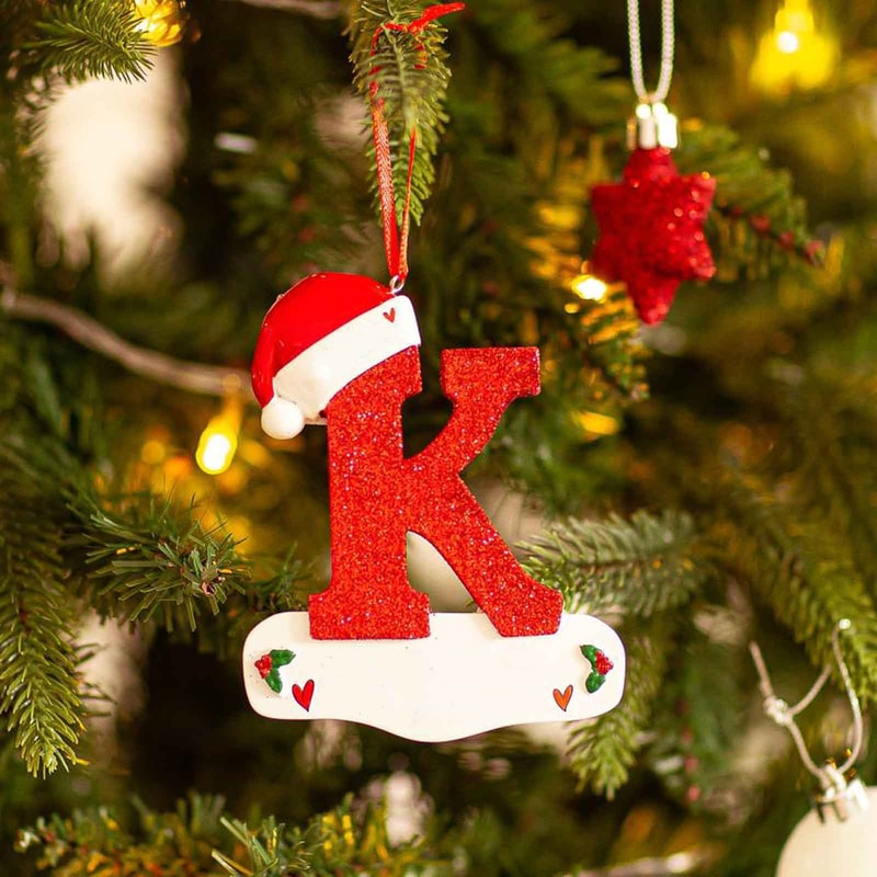 Christmas Tree Decoration Letter Pendant DIY Xmas Holiday Acrylic Ornament For Home Decor 18