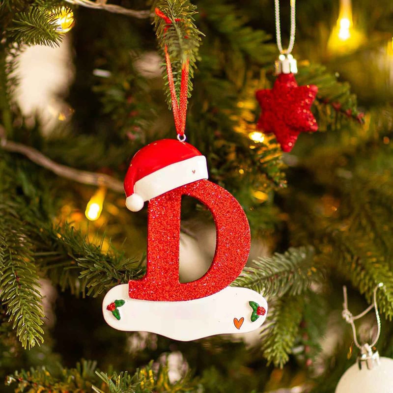 Christmas Tree Decoration Letter Pendant DIY Xmas Holiday Acrylic Ornament For Home Decor 20