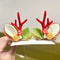 Kawaii Christmas Ear Hair Clip Santa Snowman Xmas Party Barrettes For Kids Cosplay Headwear 26