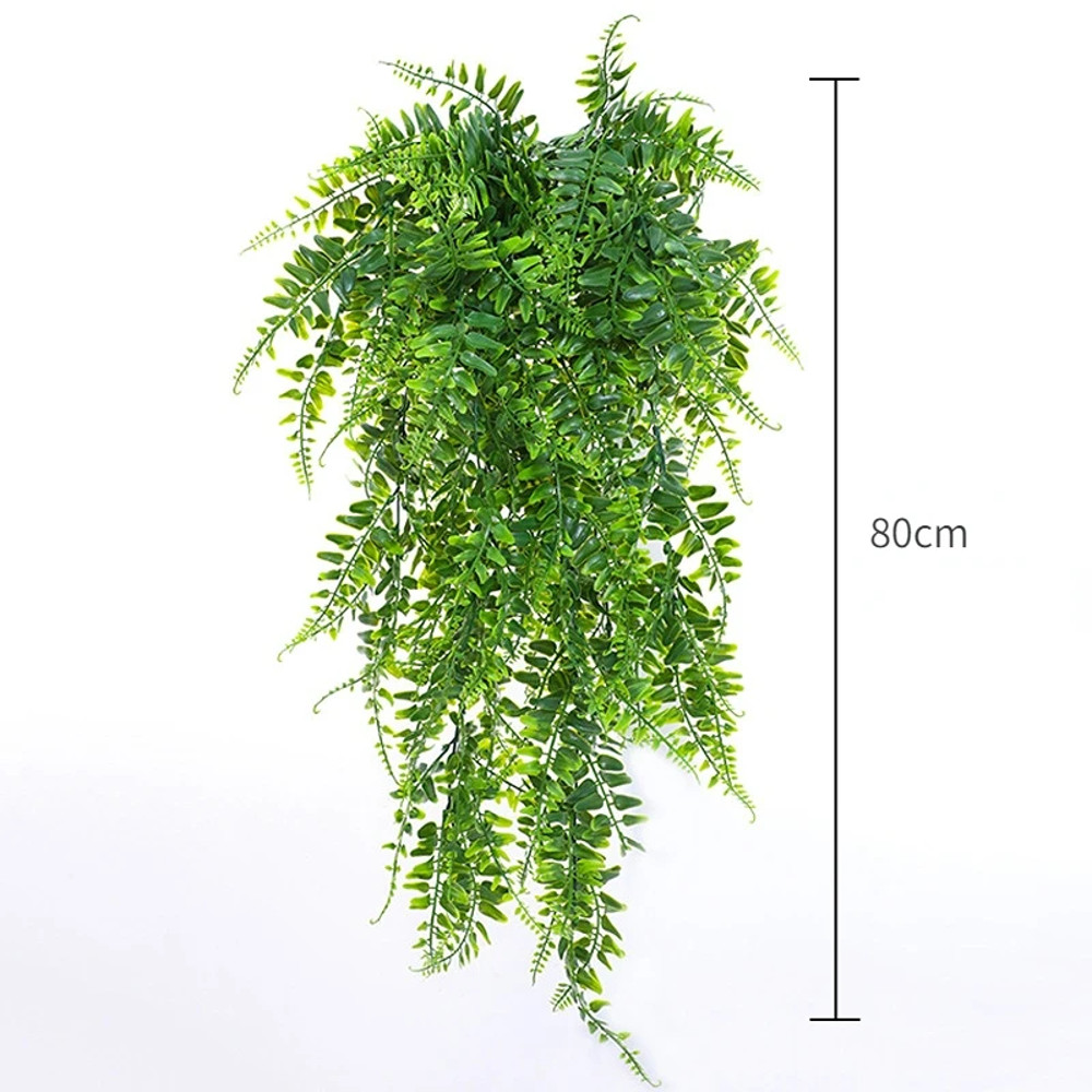 Artificial Plant Vine, Hanging Plastic Leaf Grass Garland Home Decoration Outdoor, Wedding Party Decorations Fake Rattan