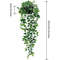 Artificial Plant Vine, Hanging Plastic Leaf Grass Garland Home Decoration Outdoor, Wedding Party Decorations Fake Rattan