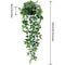 Artificial Plant Vine, Hanging Plastic Leaf Grass Garland Home Decoration Outdoor, Wedding Party Decorations Fake Rattan