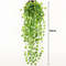Artificial Plant Vine, Hanging Plastic Leaf Grass Garland Home Decoration Outdoor, Wedding Party Decorations Fake Rattan