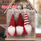Christmas Gnomes Plush Santa Doll Knitted Fabric Xmas Tree Hanging Ornaments Gonk Dwarf Elf Decorat